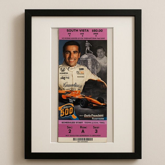 Other - Indy 500 2008 Full Ticket Dario Franchitti Unused IndyCar Collectible‎ Gift